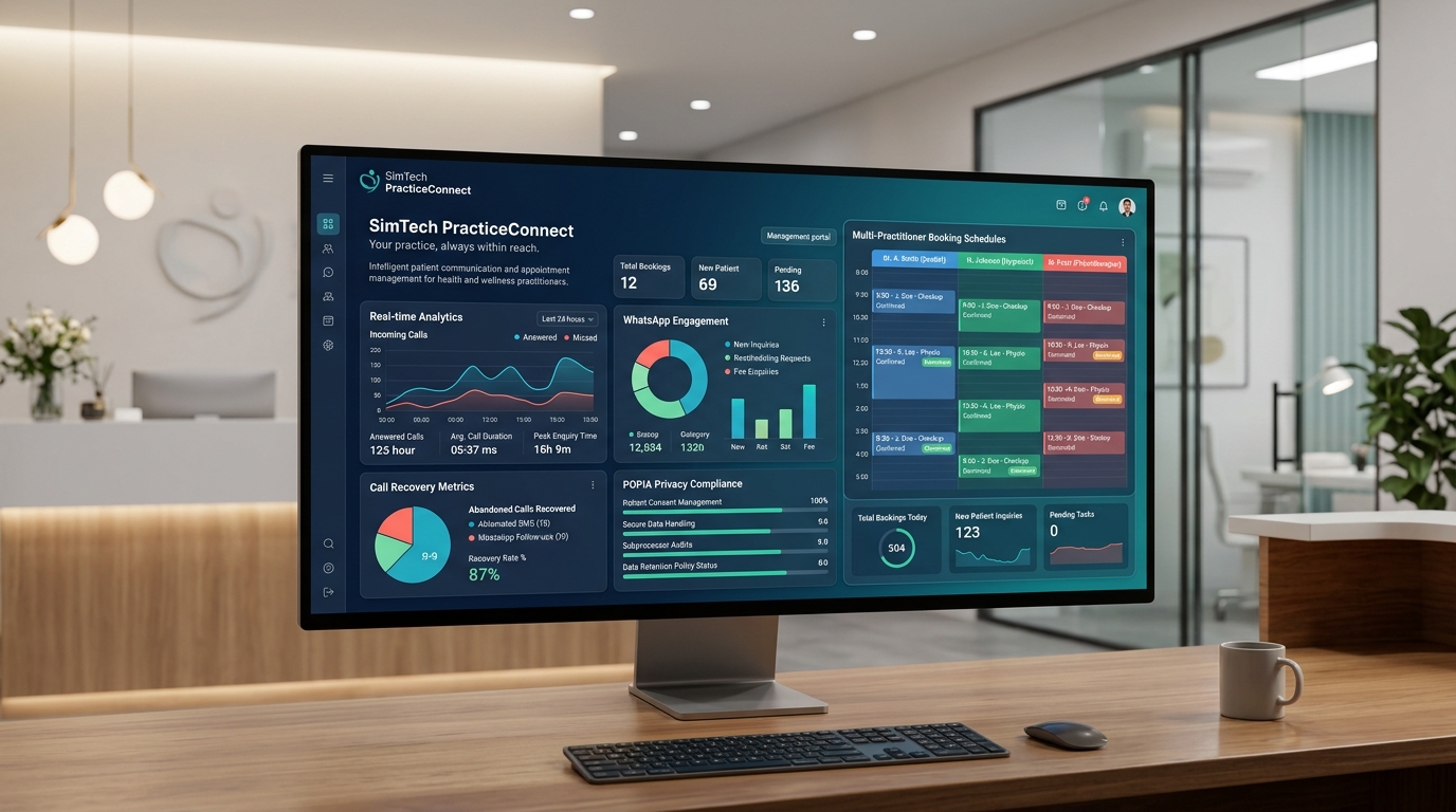 SimTech PracticeConnect Practice Management Dashboard
